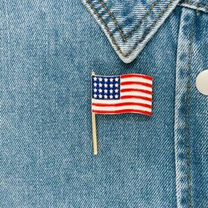 🇺🇸USA American Flag Pin Classic Enamel Brooches National Flag Metal Lapel Pin